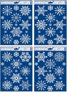 Decorative Window Cling with Snow Effect  Snowflakes 27 × 20 cm