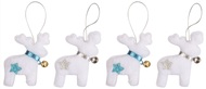 Plush Hanging Deer 6 cm, 4 pcs in Bag
