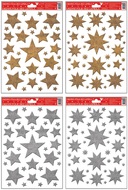 Decorative Window Cling with Glitter Stars 27 × 20 cm