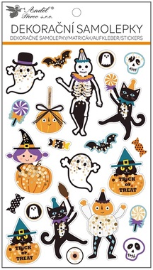 Stickers Ghost 3D with Glitter, 14.5 × 25 cm