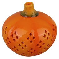 41002 Sv&iacute;cen keramick&aacute; d&yacute;ně 15 x 14 cm, oranžov&yacute;-1