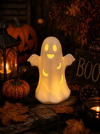 41014 Sv&iacute;t&iacute;c&iacute; porcel&aacute;nov&yacute; Duch 10 x 13 x 7 cm, tepl&aacute; b&iacute;l&aacute;, 1 LED, časovač-4
