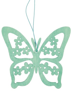 Hanging Wooden Butterfly 8 x 8 x 0,3 cm 