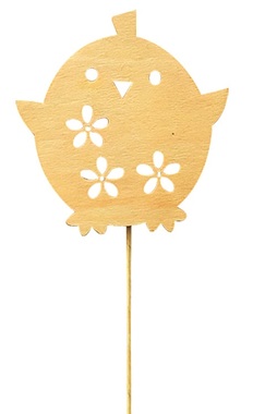 Chicken, Wooden, 7,5 x 8 x 0,5 cm + Wire