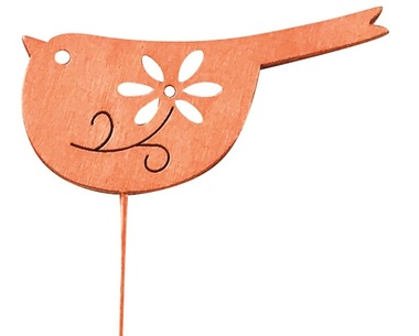 Wooden Bird 8 x 3,5 x 0,3 cm + Wire
