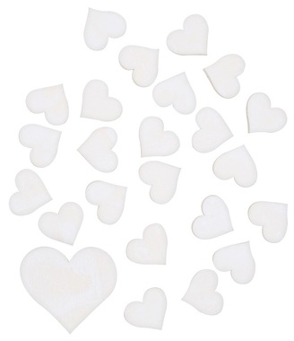 Wooden Hearts 2 x 1,5 x 0,3 cm, 24 pcs