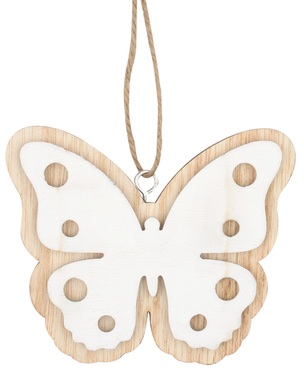 Hanging Wooden Butterfly 10 x 8 x 0,5 cm
