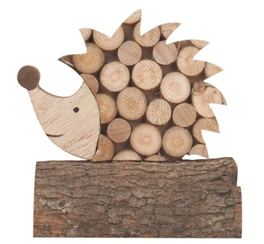 Wooden Hedgehog Standing 8 x 10 cm