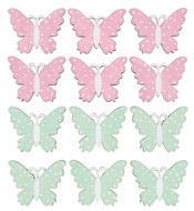 4285 Dřevěn&iacute; mot&yacute;lci s lep&iacute;kem 3 cm, 12 ks v s&aacute;čku-2
