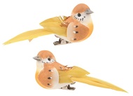 Bird on Clip 8 x 3 x 3 cm, 2 pcs, Orange