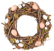 Easter Wreath 35 x 35 x 8 cm, Brown