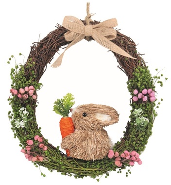 Easter Wreath with Bunny 23 x 26 x 6 cm