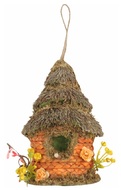 4354 Dekoračn&iacute; Ptač&iacute; budka oranžov&aacute; 15 x 20 x 9 cm na zavě&scaron;en&iacute;-1