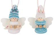 4526 Anděl v pleten&eacute; čepici 7 cm na zavě&scaron;en&iacute; -1