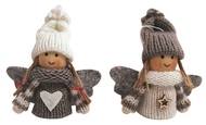 Angel in gray-white for hanging 7.5 cm