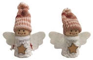 Angel in a white Sweater with a Star for hanging 7.5 cm