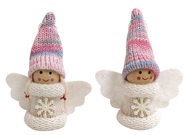 Angel with a rainbow Hat in a white Sweater for hanging 8.5 cm