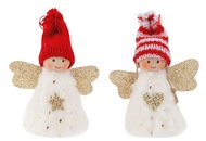 Angel red and white for hanging 9 cm