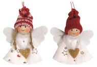Angel red and white for hanging 9.5 cm