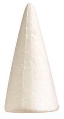 6 × 14 × 6 cm-es polisztirol kúp
