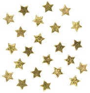 4785 Hvězdičky dřevěn&eacute; 2,5 cm, 24 ks, zlat&eacute;-2