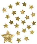 4785 Hvězdičky dřevěn&eacute; zlat&eacute; 2,5 cm, 24 ks-1