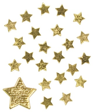Fa csillagok 2,5 cm, 24 db, arany