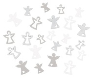 4938 Anděl dřevěn&yacute; &scaron;ed&yacute; a b&iacute;l&yacute; 2,5 cm 12 ks + 3,5 cm 12 ks-2