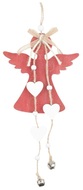 4953 Anděl dřevěn&yacute; na zavě&scaron;en&iacute; 11 x 25 cm, červen&yacute;-1