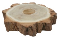 50206 Dřevěn&yacute; sv&iacute;cen na čajovou sv&iacute;čku L průměr cca 16 cm s kůrou-2