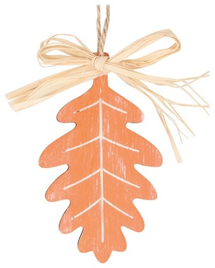 Hanging Wooden Decoration Orange Oak 10 cm