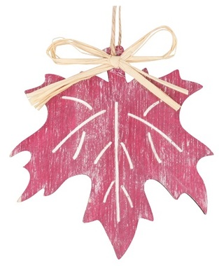 Hanging Wooden Decoration Wine Maple 10 cm