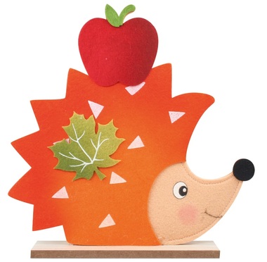Felt Hedgehog Lying Orange 30 cm