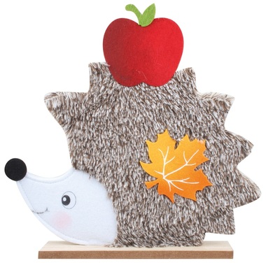 Felt Hedgehog Lying Brown 30 cm