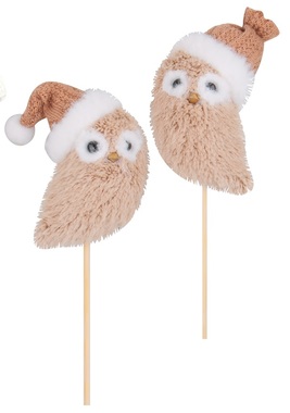 Owl w/Stick 9 cm + Stick