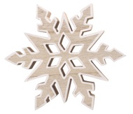 5581 Dřevěn&aacute; vločka na postaven&iacute; 14,5 cm -1