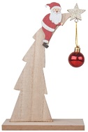 5588 Santa s baňkou na stromě na postaven&iacute; 14 x 22 cm-1