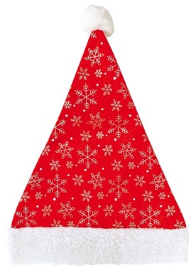 Santa Hat w/Snowflakes 38 x 30 x 1 cm