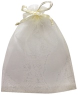 Organza táska sárga 9x12 cm