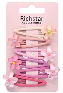 Hair clips with Flower, 5.5 × 2 × 1 cm, 6 pcs