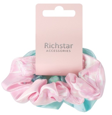 Set of hair elastics with glitter, 2 pcs