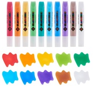 6423 Barvy na sklo sada 10 barev 10,5 ml + 12 skl&iacute;ček DINOSAURUS-2
