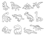 6423 Barvy na sklo sada 10 barev 10,5 ml + 12 skl&iacute;ček DINOSAURUS-3