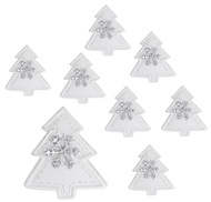 Trees White 3 cm, 8 pcs 