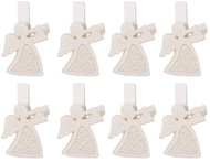 70004 Anděl b&iacute;l&yacute; akryl s glitry 3 cm, na kol&iacute;čku, 8 ks -2