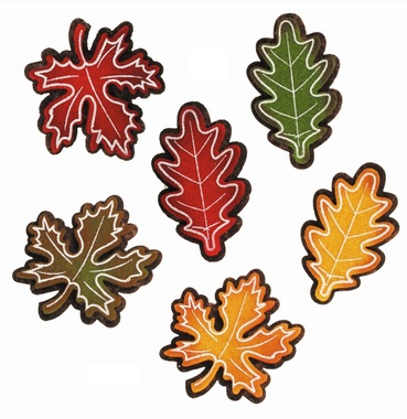 Leaves with Double-sided Sticker 4,5 x 5 x 0,5 cm, 6 pcs