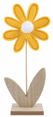 Filcvirág 11,5 x 30 x 5 cm állványon