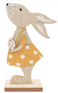 Standing Wooden Lady Rabbit 10 x 16 x 4,5 cm