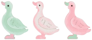 Wooden Goose 3 x 3,5 x 0,3 cm w/Double-sided Sticker 24 pcs