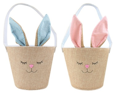 Fabric Easter Rabbit Basket 15 x 12,5 x 15 cm 